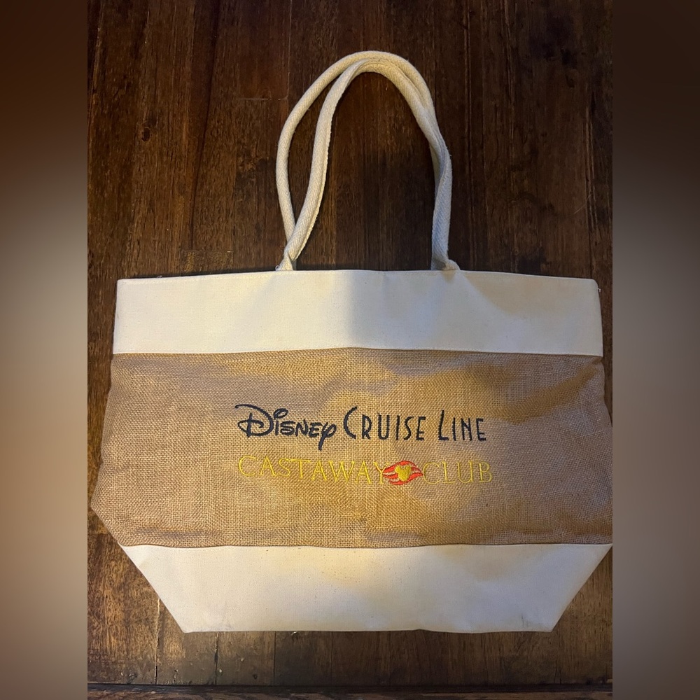 Burlap Disney Cruise Line Castaway Club Beach Tote